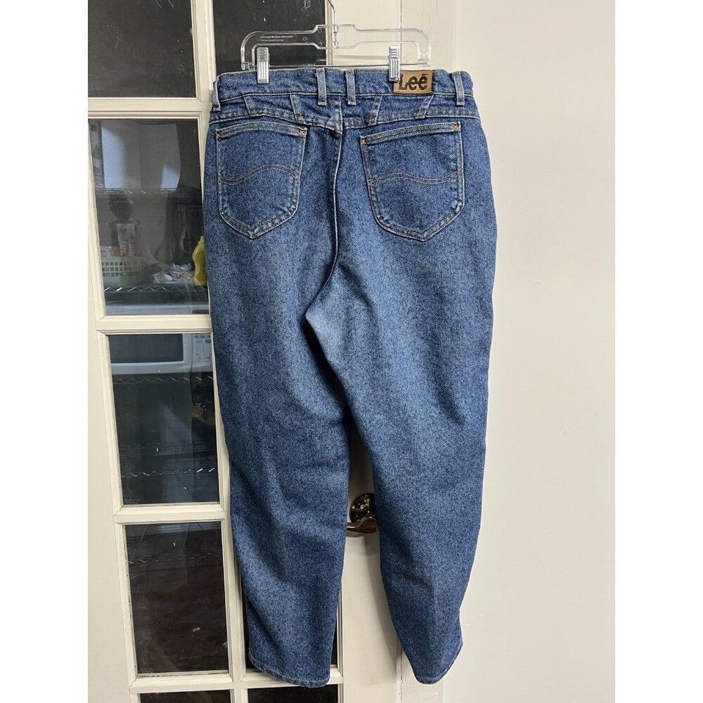 Vtg 80s 90s Lee Jeans Women’s 16 Blue Jeans High Relaxed Tapered Denim Cotton - Picture 7 of 7